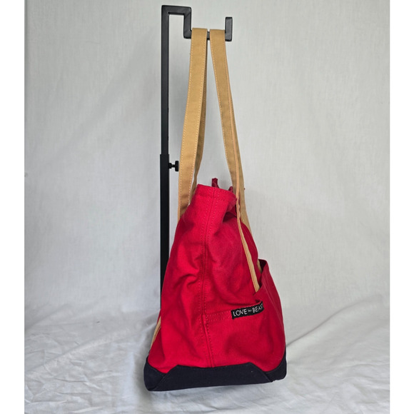 Love Thy Beast Pet Carrying Tote Medium Red & Blue & Tan - Picture 5 of 16